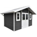 Abri de jardin en bois composite 28mm anthracite 10,71m² PREMIUM – Woodlife Garden