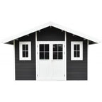 Abri de jardin en bois composite 28mm anthracite 10,71m² PREMIUM – Woodlife Garden