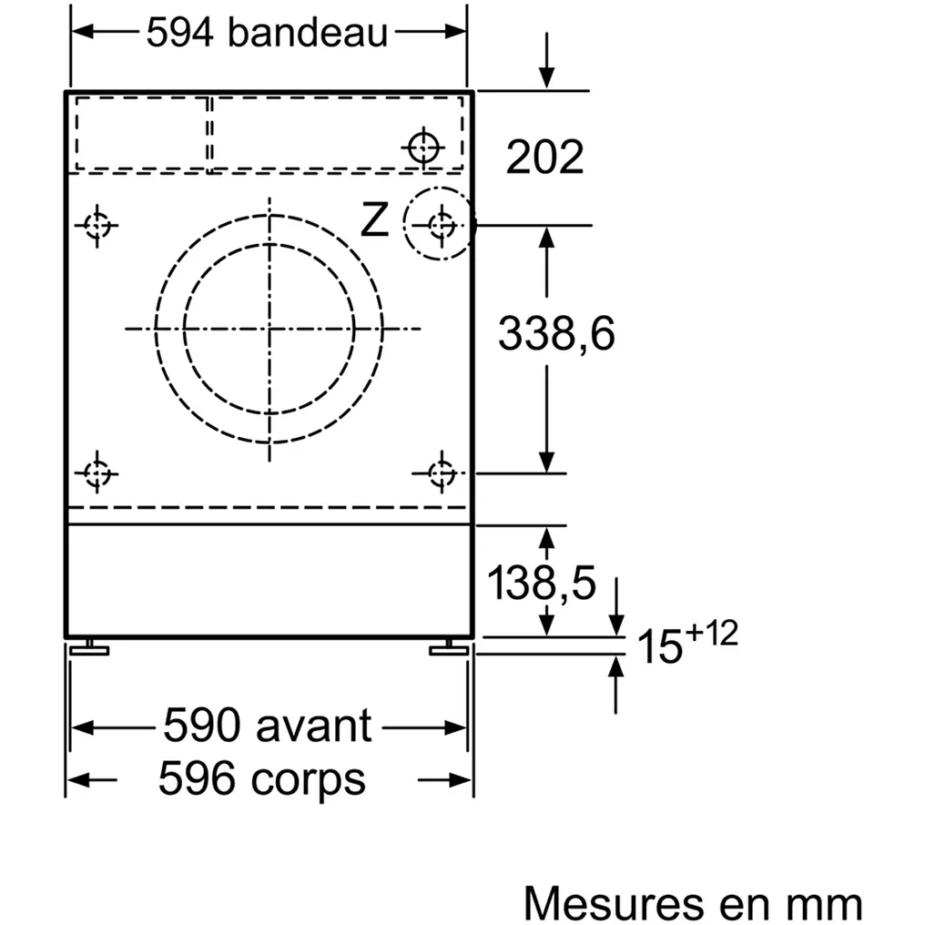 Lave linge hublot encastrable SIEMENS WI12W348FF